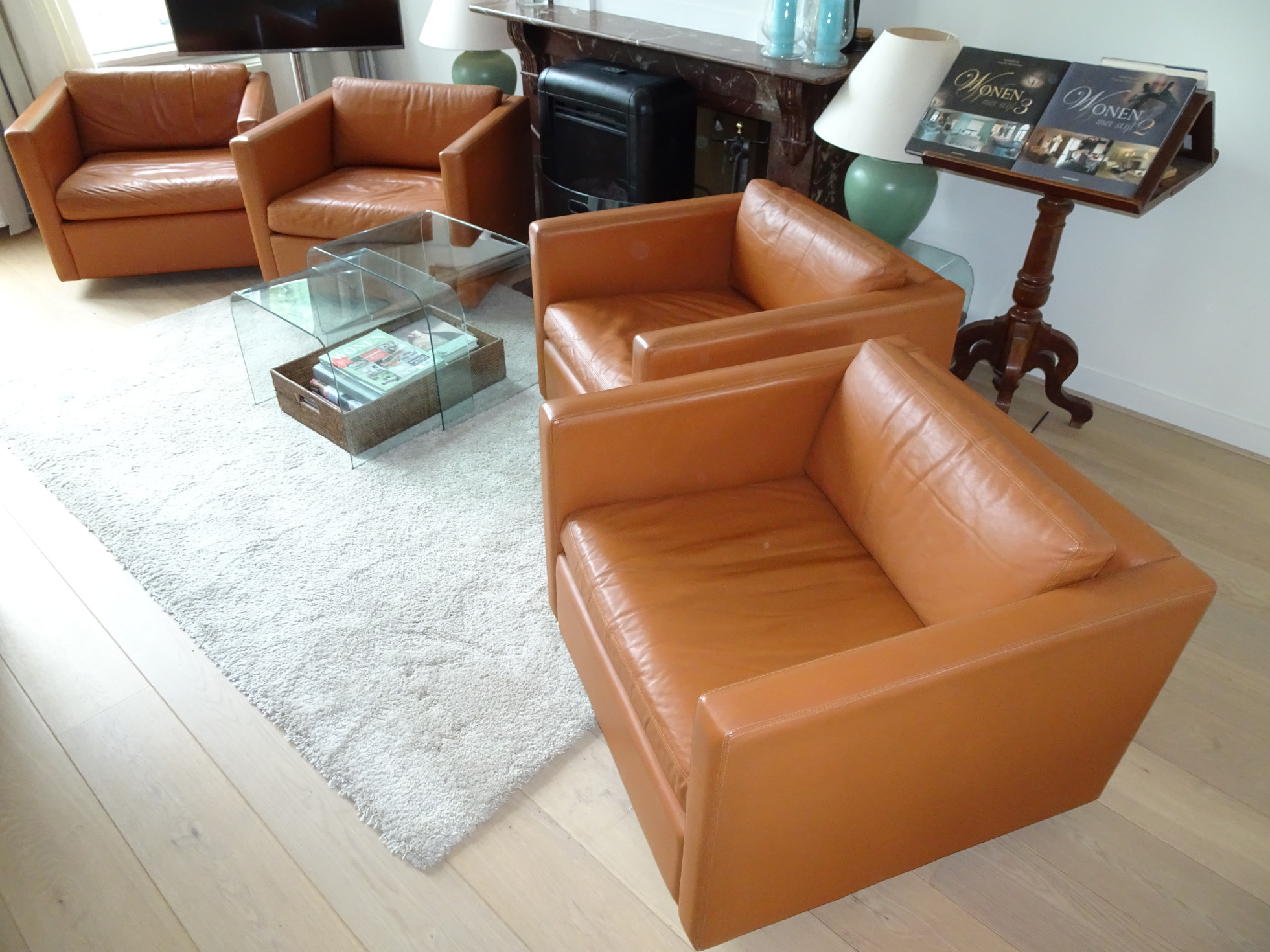 4 Vintage Knoll Stoelen Lounge Chairs Model 1051 Design Charles Pfister, 1971. Startprijs € 1.400,- Richtprijs € 2.000 - 3.000,-